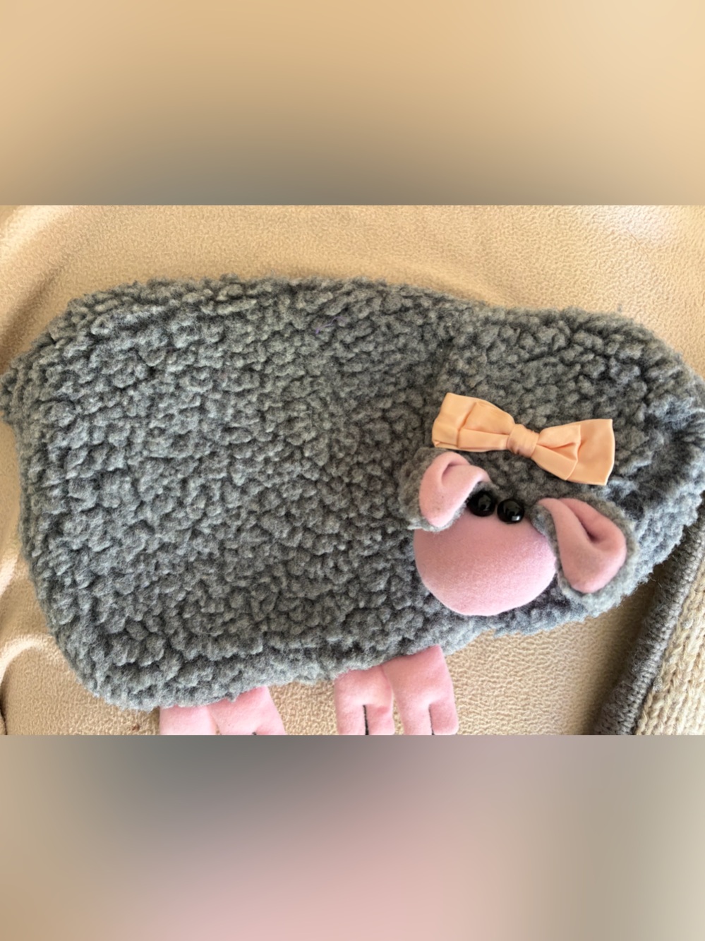 Sheep hot water bottle cover